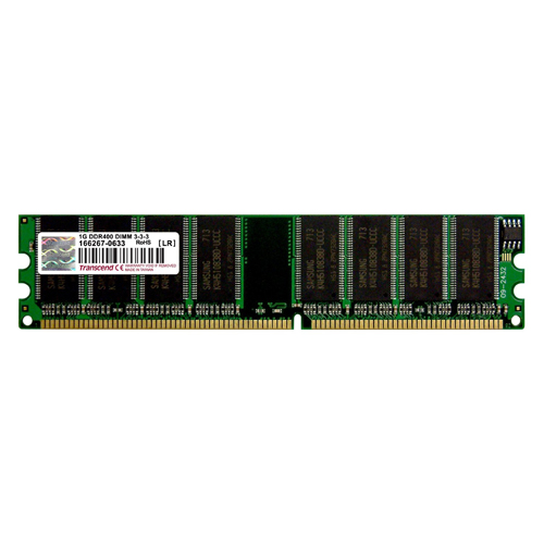 増設メモリ 1GB DDR400 PC3200 DIMM Transcend製