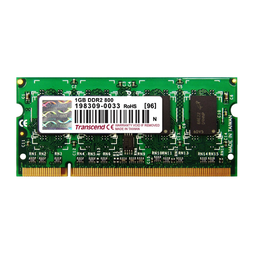 増設メモリ 1GB DDR2-800 PC2-6400 SO-DIMM Transcend製