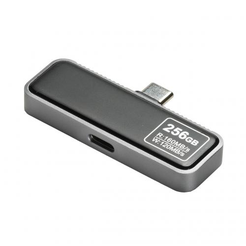 【アウトレット】液晶画面付きUSBメモリ 256GB USB Type-C USB 5Gbps シルバー