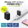 【アウトレット】USB充電器 5V/1A USB Aポート ブラック