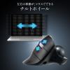 トラックボールマウス チルトホイール 高速スクロール エルゴノミクス 静音 2.4GHz Bluetooth ワイヤレス 5ボタン USB-C充電式 ブラック