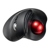 トラックボールマウス チルトホイール 高速スクロール エルゴノミクス 静音 2.4GHz Bluetooth ワイヤレス 5ボタン USB-C充電式 レッド