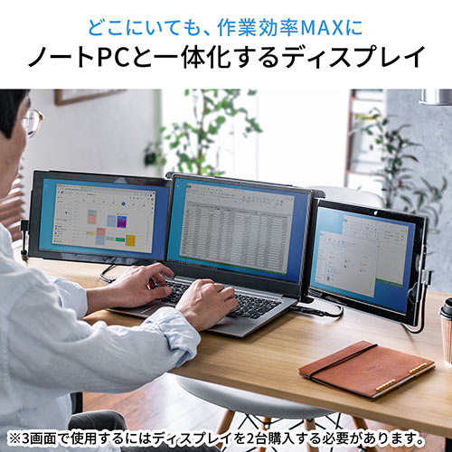 ノートPC一体型モバイルディスプレイ(取り付けタイプ・ポータブルモニター・12.5インチ・フルHD・テレワーク・Nintendo  Switch対応・Mobile Pixels DUEX Pro)