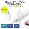 【アウトレット】USB充電器 USB-A 5V/1A 5W出力 ホワイト