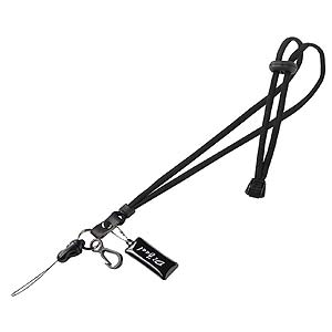 【アウトレット】ネックストラップ(丸紐、ブラック) DG-ST8BK サンワサプライ