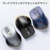 Bluetoothマウス 小型マウス 5ボタンマウス アルミホイール 静音マウス ブルーLED シルバー