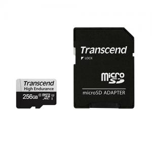 高耐久 microSDXCカード 256GB Class10 UHS-I U3 ドライブレコーダー セキュリティカメラ SDカード変換アダプタ付 Transcend製 TS256GUSD350V