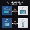 スティック型SSD 512GB USB 10Gbps USB A USB-C デュアルコネクタ 読み込み1000MB/s ガンメタリック