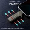 スティック型SSD 512GB USB 10Gbps USB A USB-C デュアルコネクタ 読み込み1000MB/s ガンメタリック
