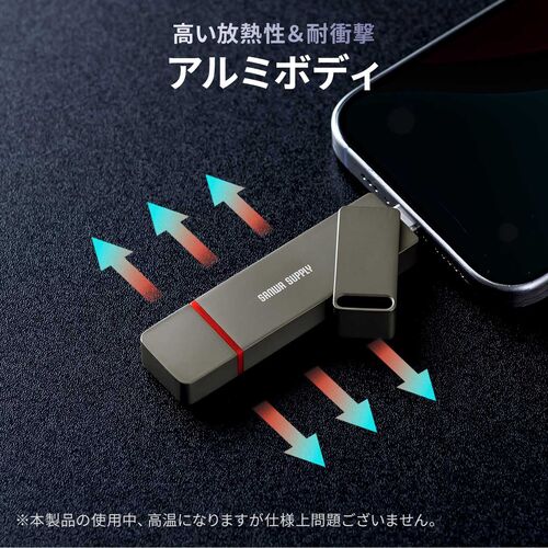 RAPIDS USB SSD USB-C USB-A デュアルコネクタ 1TB スティック型SSD 1TB USB 10Gbps USB A USB-C デュアルコネクタ ガン
