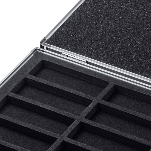 USBメモリーケース 10本収納 シルバー【メモリダイレクト】