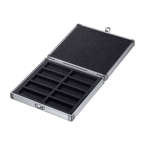 メモリ（10個） USBメモリーケース 10本収納 シルバー【メモリダイレクト】