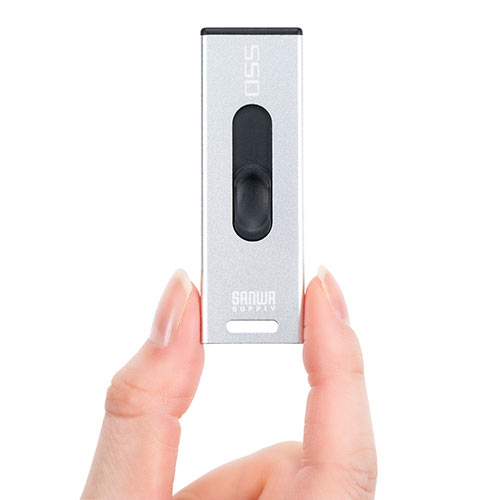 スティック型SSD 256GB USB3.2 Gen2 USB A スライド式コネクタ