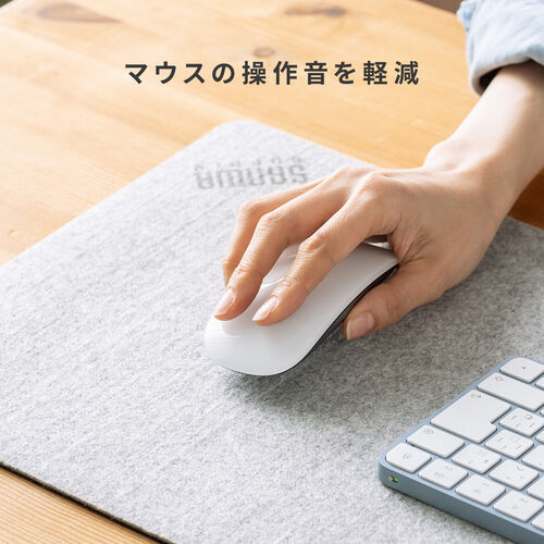 フェルトデスクマット 90×40cm ブラック 布製マット【メモリダイレクト】