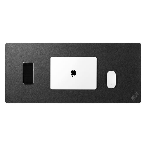 フェルトデスクマット 90×40cm ブラック 布製マット【メモリダイレクト】