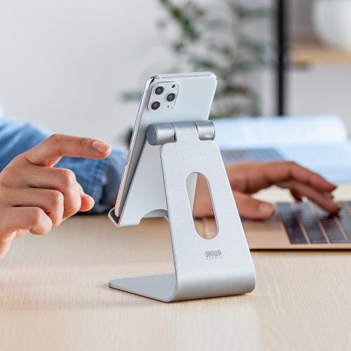 iPad・タブレットアルミスタンド 無段階角度調整 ケース対応 4