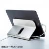 タブレットスタンド アルミ ノートパソコンスタンド スマホスタンド ケーブルホール付き
