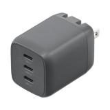 USB PD ACアダプタ USB-C×3 1ポート最大67W 合計65W GaN採用 折りたたみ式プラグ