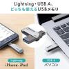 iPhone・iPad USBメモリ 32GB USB3.1 Gen1 Lightning対応 MFi認証 スイング式