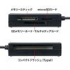 【アウトレット】USB2.0 カードリーダー microSD/SDXC/SDHC対応 ブラック