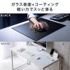 ガラスマウスパッド 縦26cm 横35cm Mサイズ ブラック
