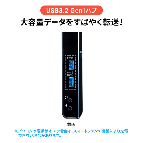 Type-C・USB3.2A接続デュアルHDMIドッキングステーション【メモリ