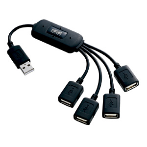 【アウトレット】USB2.0ハブ 4ポート バスパワー ケーブルタイプ ブラック サンワサプライ製