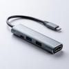 USB Type-Cハブ USB PD充電 60W対応 HDMI出力 MacBook iPad Pro対応 4K/30Hz USB Aポート アルミ ガンメタ