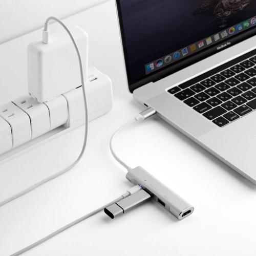 USB Type-Cハブ USB PD充電 60W対応 HDMI出力 MacBook iPad Pro