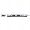 USB Type-Cハブ USB PD充電 60W対応 HDMI出力 MacBook iPad Pro対応 4K/30Hz USB Aポート アルミ シルバー