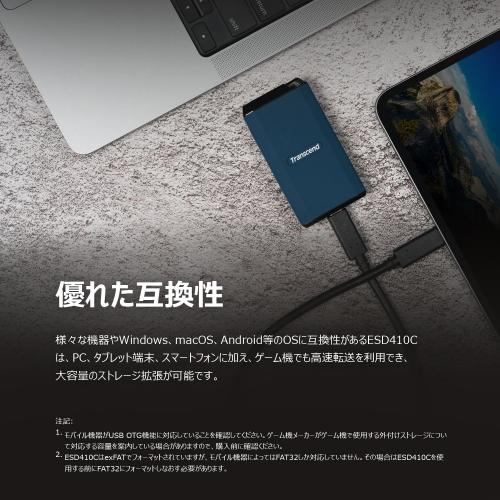 【新品】Transcend 4TB ポータブルSSD 最大2,000MB/s サンワダイレクト本店 サンワサプライ【オフィス・PC周辺通販】