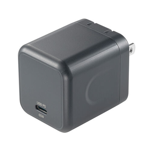 USB PD 65W ACアダプタ USB Type-C×1 折りたたみ式プラグ キューブ型 USB充電器