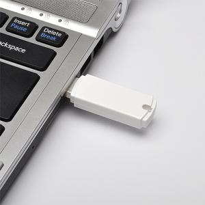 【5/31 16:00迄限定価格】USBメモリ 2GB USB2.0 ホワイト スタンダードタイプ 名入れ対応 サンワサプライ製