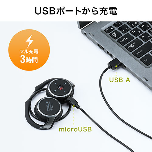 2WAYBluetoothヘッドセット(ネックバンド型・軽量・外付けマイク付き