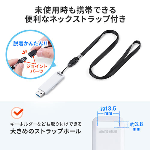 USBメモリ 16GB USB3.2 Gen1 ホワイト スライド式 高速データ