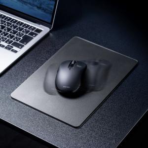 ガラスマウスパッド 縦18cm 横26cm Sサイズ ブラック