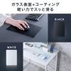 ガラスマウスパッド 縦18cm 横26cm Sサイズ ブラック