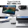 UHS-II対応 SD/microSDカードリーダーUSB-C接続 USB 5Gbps ガンメタリック