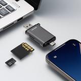 UHS-II対応 SD/micrカードリーダー USB-A & USB-C接続 USB 5Gbps ガンメタリック
