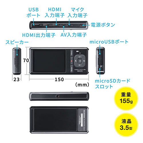 ビデオキャプチャー HDMI RCA 接続 ビデオキャプチャー RCA接続 HDMI接続 4K録画 Win Mac デジタル保存