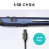 ペン型マウス Bluetooth ワイヤレス USB A USB-C接続 充電式 クリップ付き ブラック