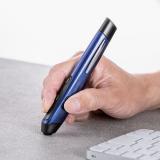 ペン型マウス Bluetooth ワイヤレス USB A USB-C接続 充電式 クリップ付き ブルー