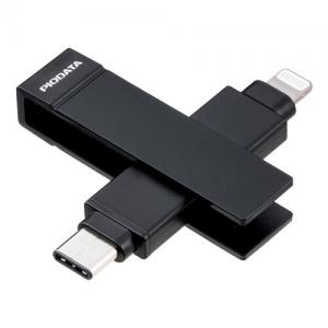 Lightning & USB Type-C USBメモリ 128GB MFi認証品 スイング式 iXflash