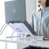 【アウトレット】ノートパソコンクーラー アルミ ペルチェ素子 冷却台 15.6インチ対応 USB給電 6段階角度調節 ストッパー付き