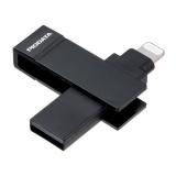 ライトニング & USB-A USBメモリ 128GB MFi認証 iPhone iPad Android 対応 パソコン 写真 動画 バックアップ スイング式 iXflash