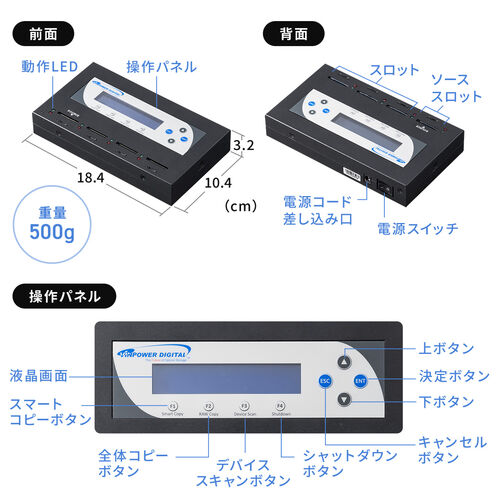 デュプリケーター SDカード microSDカード 3枚同時コピー デュプリケーター SDカード microSDカード 3枚同時コピー