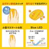 【アウトレット】静音ワイヤレスType-CブルーLEDマウス(5ボタン・ブラック)