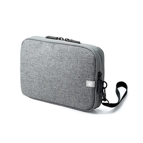 【アウトレット】薄型ガジェットポーチ Mサイズ グレー