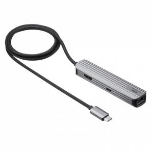 【処分特価】USB Type-Cマルチ変換アダプタ HDMI LANポート付き ケーブル1m