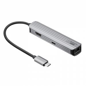 【処分特価】USB Type-Cマルチ変換アダプタ HDMI LANポート付き ケーブル15cm